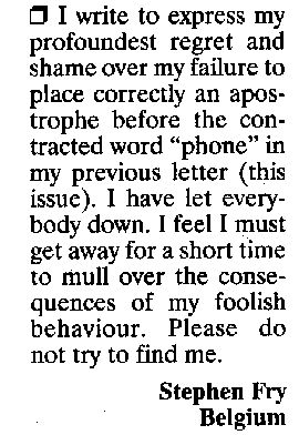 Viz Magazine letter